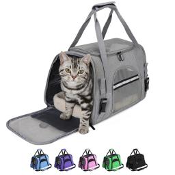 Gato portador de carro sacos cão respirável mochila pet dobrável saída viagem tote saco gato suprimentos filhote cachorro caixa transporte acessórios - Image 1