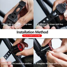 Luz Traseira de Bicicleta Impermeável, Lanterna para Bicicleta, Luz LED para Ciclismo, Acessórios MTB - Image 5