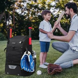 Sacos de morcego de beisebol e equipamento de softball saco leve à prova dwaterproof água saco de equipamentos para jovens e adultos t-ball softball - Image 4