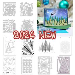 Corte de metal morre e carimbos para o Natal, scrapbooking estêncil, estampagem molde, cartões de papel diy, corte artesanal, novo, junho, 2022 - Image 1