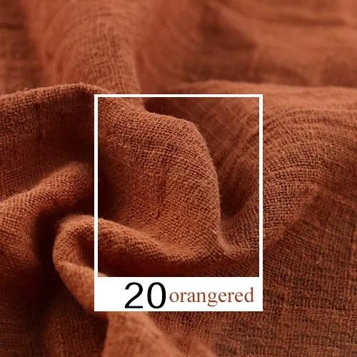 Tecido de algodão de linho fino macio cor sólida material orgânico linho natural puro para costurar roupas artesanais tecido de retalhos - Image 1