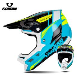 2025 novo soman capacete da motocicleta adulto equitação fora de estrada capacete personalizado motocross casco moto capacete ce aprovado - Image 1