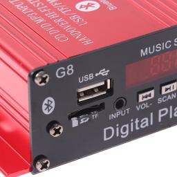 G8-Car Amplificador de Potência Digital com Controle Remoto, 4 Canais, DC 12V, 200W, HiFi, Áudio, Estéreo, Bluetooth, AUX, USB, TF, FM, MP3 - Image 5