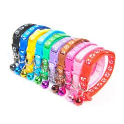 Bonito Bell Collar colorido com fivela ajustável, Pet Supplies, pegada, coleira de gatinho personalizado, cão pequeno Acessório, 1pc - Image 6