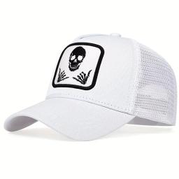 Unisex boné de beisebol com design do crânio e do dedo, ajustável, casual, para o exterior, primavera e verão, 666 - Image 5