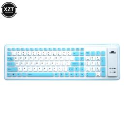 Portátil impermeável e Dustproof Silicone teclado, USB dobrável, 103 chaves, com fio para PC, laptops - Image 6