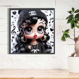Cartoon Diamond Painting Kit para Meninas, Handmade Bordados, DIY Mosaico Decoração de Casa, Presente das Crianças, Betty Miss Stick - Image 3