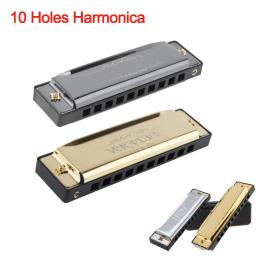 Gaita profissional 10 buracos, 20 tons, aço inoxidável, boca, com nota fonética, instrumento musical para iniciantes - Image 1
