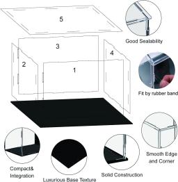 Clear Acrílico Display Case para colecionáveis, Montar Caixa, Showcase Proteção para Action Figures, Organizando Brinquedos, 222 Tamanho - Image 2