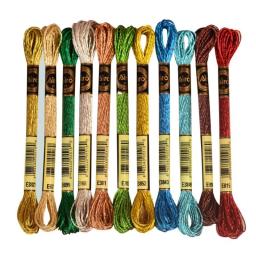 Fios para bordado diy de cores aleatórias, 50 peças de fios de seda para bordado e costura semelhantes aos fios da linha. - Image 3