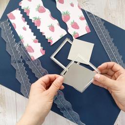 3 pçs régua de rasgo de papel artesanato régua acrílico deckle borda régua ferramenta de corte de papel bordas irregulares ferramentas de medição para scrapbooking - Image 4