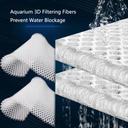 3D Fibra De Filtragem De Aquário, Impedir O Bloqueio De Água, Filtro Bioquímico Do Tanque De Peixes, Prático Bio Esponja Pad, Suprimentos Skimmer, Novo - Image 1