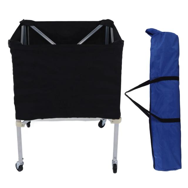 Carrinho Dobrável para Armazenamento de Bolas de Futebol e Voleibol com Rodas - Ideal para Ginásios e Atividades Esportivas