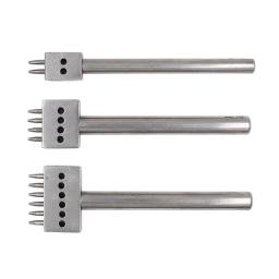 Ferramenta de perfuração de couro com espaçamento de 4mm5mm6mm, 2/4/6 pinos, perfurador de costura, cinzel de couro para trabalho de couro, ferramentas artesanais - Image 2