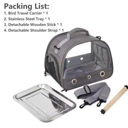 Bolsa para pássaros portátil e dobrável, multifuncional, transporte, transportadora de viagem, gaiola ao ar livre, saíndo, pet pequeno - Image 4