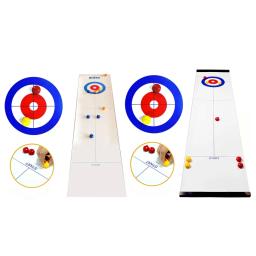 Dobrável Mini Tabletop Curling Table Game, bola de curling para crianças e adultos, escola, viagem, jogar, família, jogo - Image 1