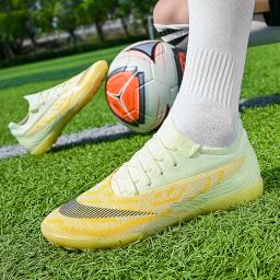 Qualidade Futebol Chuteiras Sapatos com Chuteiras, Durável e Leve, Confortáveis Botas de Futebol, Ao Ar Livre, Futsal Genuine, Cravejado Tênis, Atacado - Image 5