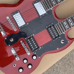 Guitarra elétrica de cabeça dupla, 12 cordas, guitarra elétrica de 6 cordas - Image 3