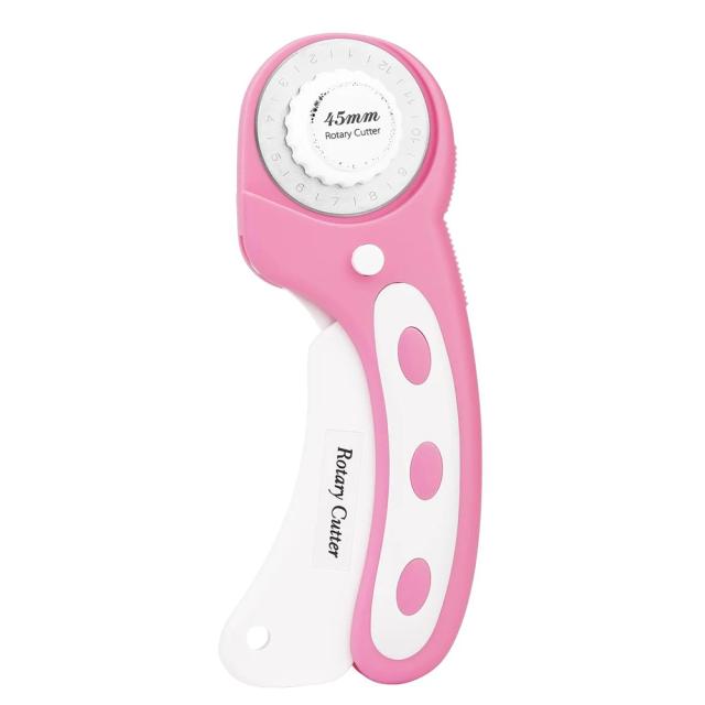 Cortador Rotativo de 45mm com Trava de Segurança - Ferramenta Ergonômica Ideal para Acolchoado e Artesanato em Tecido