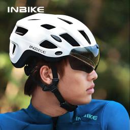 INBIKE-Capacete de bicicleta leve com lanterna para homens e mulheres, corridas de montanha, acessórios de bicicleta - Image 6