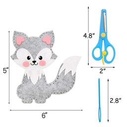 Animais De Costura Artesanato Kit para Crianças, Safari Selva Polar, Bichos De Pelúcia, Sentiu Ornamentos De Pelúcia - Image 6