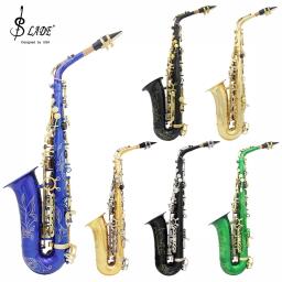 Conjunto Sax Latão Saxofone Alto SLADE-Eb, saxofone profissional com estojo, palhetas e luvas, peças e acessórios para instrumentos de sopro - Image 2