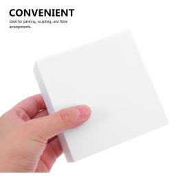2 pçs blocos de espuma quadrados cubos de artesanato de poliestireno branco para esculpir arranjos florais diy artes 10x10x4 cm blocos quadrados - Image 3