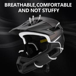 Capacetes removíveis de mountain bike para homens, protetores faciais completos, esportes ao ar livre, patinação, skate - Image 4