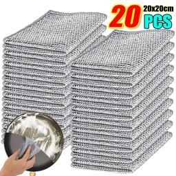 Pano De Limpeza De Fio De Aço De Metal, Malha De Prata, Trapos Espessados, Toalhetes De Lavagem Sem Riscas, Óleo Antiaderente, Toalha De Lavagem De Prato De Cozinha - Image 1