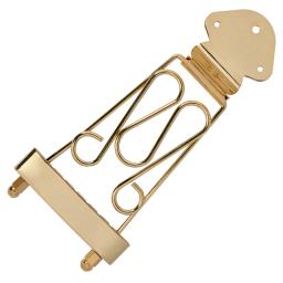 6 cordas de guitarra trapézio tailpiece ponte para archtop jazz guitarra peças reposição chrome & ouro acessórios tailpiece - Image 4