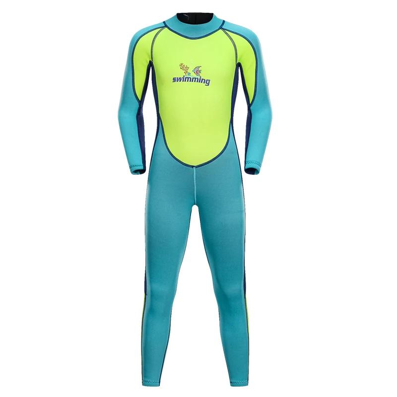 Bart-roupa de mergulho neoprene para crianças, maiô de corpo inteiro, para surf e surf, proteção uv, para meninas, 2mm - Image 1