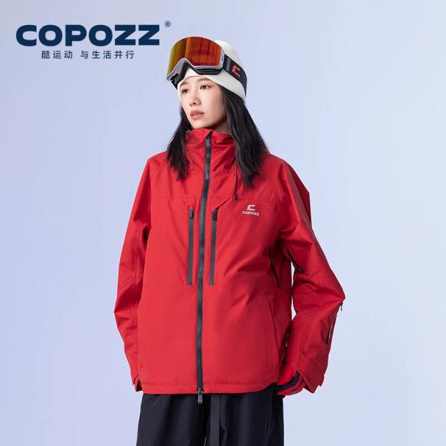 COPOZZ Jaqueta de Esqui 3L Impermeável e Respirável Masculina e Feminina