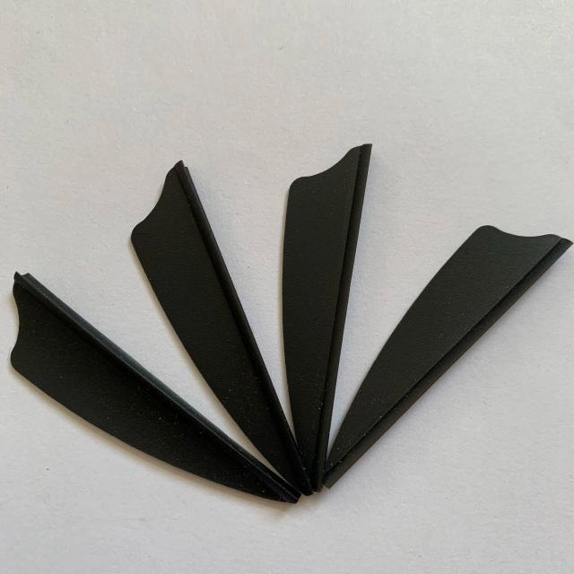 Plástico Shiled Seta Penas para Tiro com Arco, Borracha Fletches, Pena, DIY, 2 ", 3", 4 ", 50Pcs
