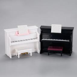 Mini Piano Musical Instrument Modelo Cena, DIY Ornamentos, Miniatura Play House Mão, Home Decor Figurines, 1:12 Dollhouse - Image 2