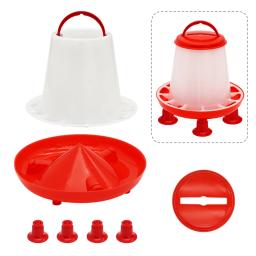 Alimentador de aves domésticas com pernas e tampa, Alimentador de frango, Pigeon Quail Feeding Bucket, Alimentador automático de aves grandes, 2kg - Image 5