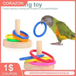 Brinquedo De Anel De Papagaio De Madeira Sólida, Suprimentos Educativos Do Pássaro, Treinamento De Inteligência, Brinquedos Interativos De Papagaio, Acessórios De Pássaros, 3cm - Image 1