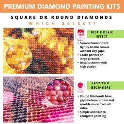 Conjunto de pintura diamante 5D para adultos e crianças, Kits de pintura para mãe e filho, Pintar por número com pedras preciosas - Image 5