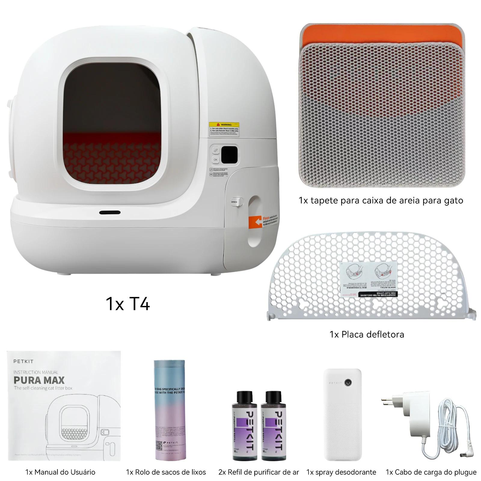 Petkit-Caixa de lixo para gatos Pura Max, auto-limpante, volume extra grande para identificação multi cat, aplicativo desodorante, sacos de lixo - Image 1
