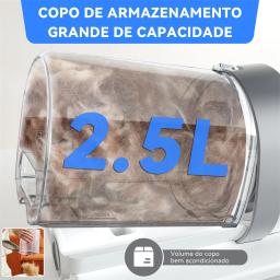 Aspirador de pó para pêlos de animais de estimação e kit para pêlos de cães com capacidade de 2,5 L, copo de pó maior para pêlos de animais de estimação e escova para cães para aspirador de pó para pêlos de animais - Image 3