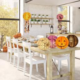 Halloween Lanternas De Papel Para Decorações De Festa, Abóbora Aranha Bat Esqueleto, Fontes De Interior E Exterior, 1PC - Image 5