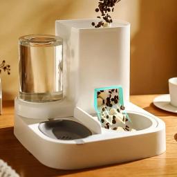 Alimentador automático para animais de estimação, 2-em-1, bebedouro, distribuidor de água, tigela de comida, alimentadores automáticos, suprimentos para cães e gatos - Image 2