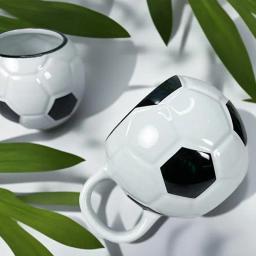 Engraçado futebol cerâmico caneca de café, copo de café, caneca dos esportes, mesa decoração, copo bebendo futebol, grande capacidade, 400ml - Image 2