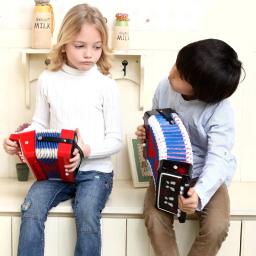Pequeno acordeão infantil, instrumento de educação precoce, cor opcional, 7 chaves, 3 válvulas de ar, brinquedo ABS para crianças - Image 6