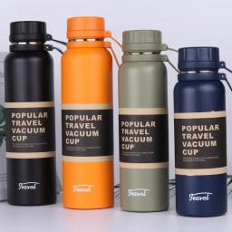 650ml 850ml 1100ml garrafa térmica dupla esporte de aço inoxidável vácuo balão de escalada ao ar livre fitness garrafa térmica copo de isolamento de chá - Image 1