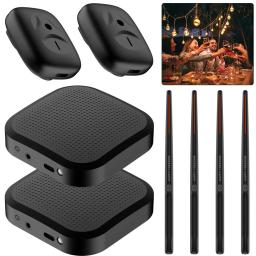 Conjunto profissional de bateria eletrônica inteligente para iniciantes e crianças, baquetas elétricas, tambor de ar portátil, adultos - Image 1