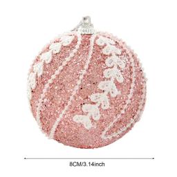Lantejoulas Glitter Ball Ornamentos para Árvore de Natal, Decoração Pendurada, Bolas De Férias, 8cm - Image 6