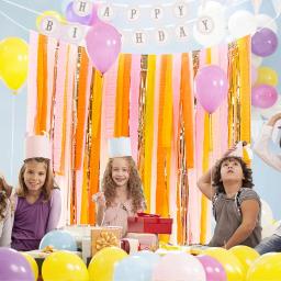 Serpentinas De Papel Crepe Rosa Com Franja Pendurada, Cortina De Ouroel, Decorações De Festa, Chuveiro De Bebê, Decoração De Festa De Aniversário, Quente, Rosa, 8 Rolos - Image 6