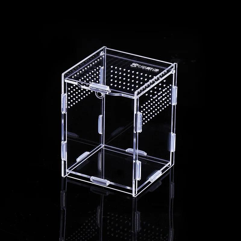 Terrário Acrílico para Répteis, Caixa de Criação DIY, Terrário para Anfíbio Cricket Tartaruga Aranha Caracol, Abrigo De Vidro De Inseto - Image 1