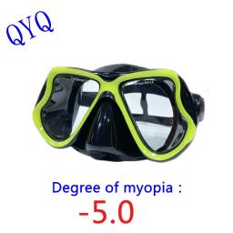 Máscara QYQ Snorkeling, Óculos de Mergulho Míope para Adultos, Óptico, Pode Ser Equipado com Miopia - Image 5