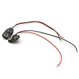 5 pçs acústico guitarra elétrica baixo captador ativo 9v guitarra captador bateria clipe conector i tipo preto com cabo preto 15cm - Image 6